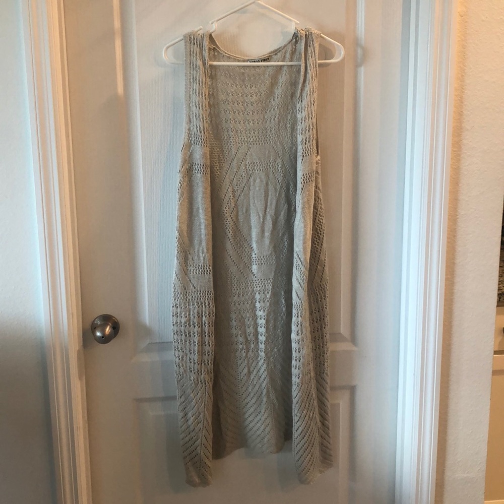 Crochet sleeveless duster